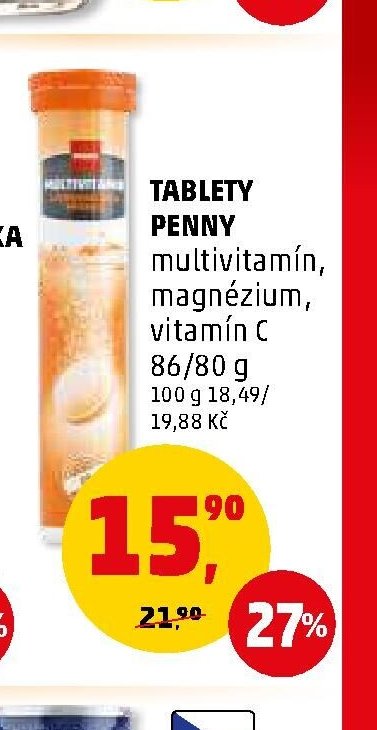 TABLETY PENNY multivitamin, magnézium, vitamín C