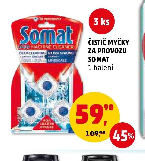 Čistič myčky za provozu Somat