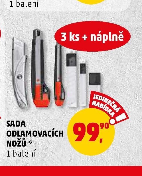 SADA ODLAMOVACÍCH NOŽŮ