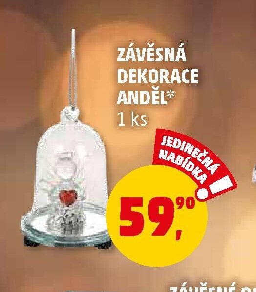 ZÁVĚSNÁ DEKORACE ANDĚL