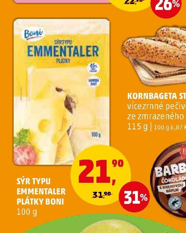 SÝR TYPU EMMENTALER PLÁTKY BONI