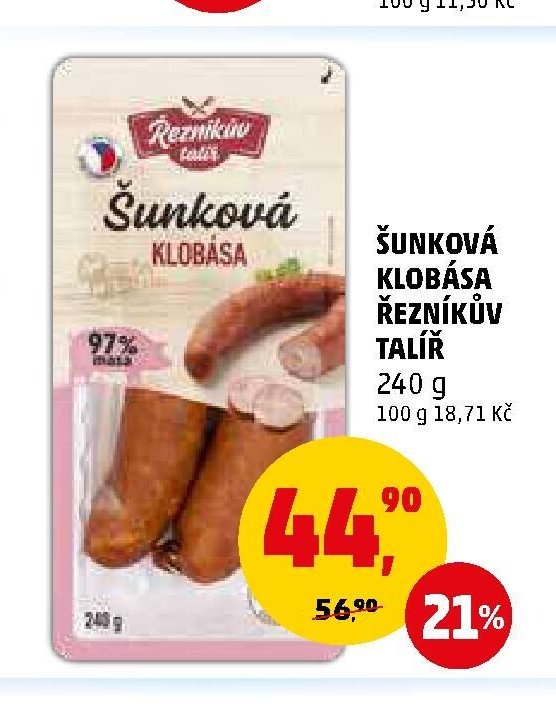 Šunková klobása Řezníkův talíř