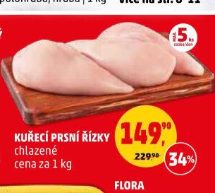 KUŘECÍ PRSNÍ ŘÍZKY chlazené cena za 1 kg