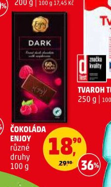 ČOKOLÁDA ENJOY různé druhy 100 g