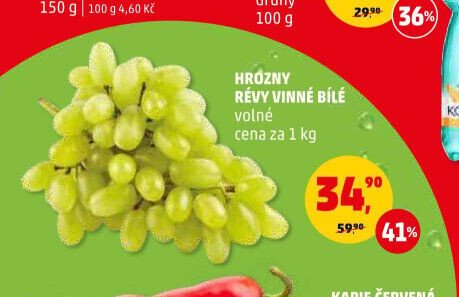 HRÓZNY RÉVY VINNÉ BÍLÉ volné cena za 1 kg