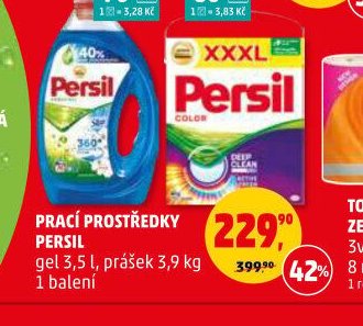 PRACÍ PROSTŘEDKY PERSIL gel 3,5 l, prášek 3,9 kg 1 balení