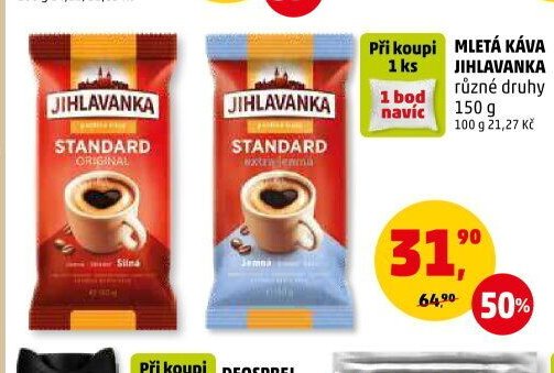 Mletá káva Jihlavanka