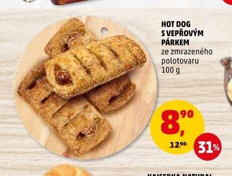 HOT DOG S VEPŘOVÝM PÁRKEM