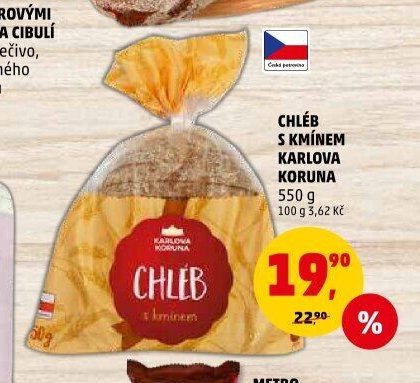 CHLÉB S KMÍNEM KARLOVA KORUNA