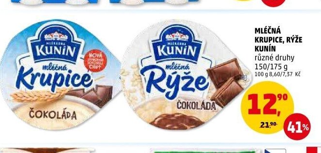 MLÉČNÁ KRUPICE, RÝŽE KUNÍN