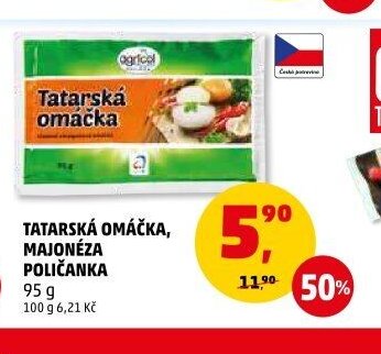 TATARSKÁ OMÁČKA, MAJONÉZA POLIČANKA
