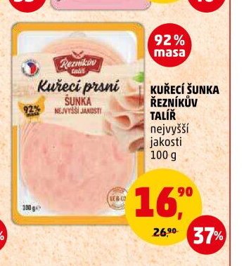 Kuřecí šunka Řezníkův talíř
