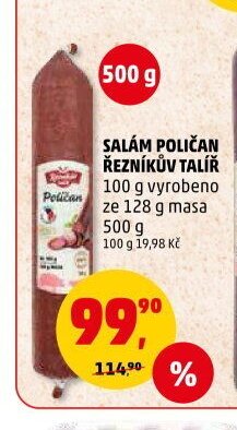 Salám Poličan Řezníkův talíř