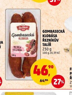 Gombasecká klobása Řezníkův talíř