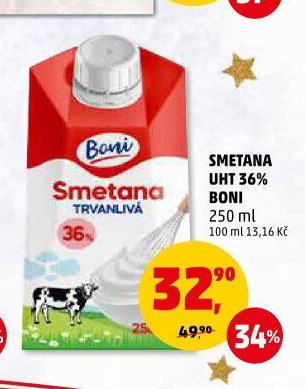 Smetana UHT 36% Boni