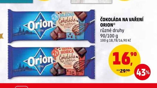 ČOKOLÁDA NA VAŘENÍ ORION