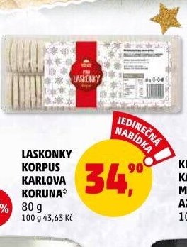 Laskonky korpus Karlova Koruna 80 g