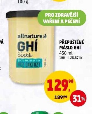 Přepuštěné máslo Ghí 450 ml