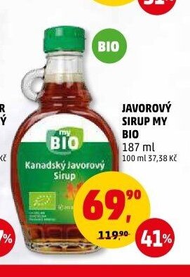 Javorový sirup My Bio 187 ml