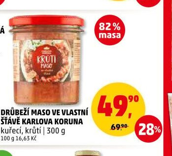 Drůbeží maso ve vlastní šťávě Karlova Koruna