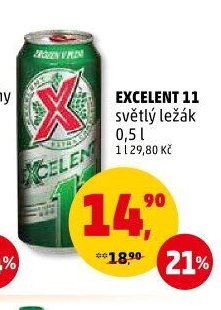 Excelent 11 světlý ležák 0,5 l