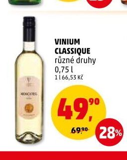 Vinium Classique různé druhy 0,75 l