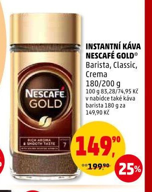 INSTANTNÍ KÁVA NESCAFÉ GOLD