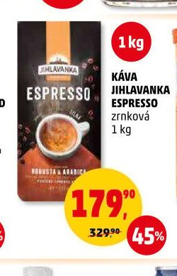 KÁVA JIHLAVANKA ESPRESSO zrnková