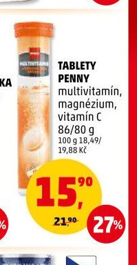 TABLETY PENNY multivitamín, magnézium, vitamín C
