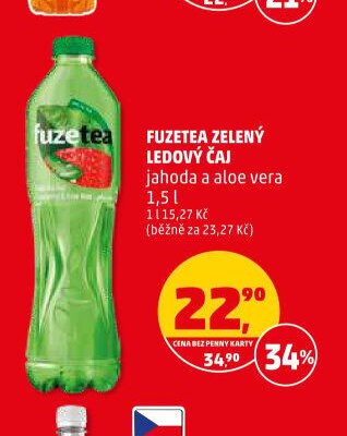 FUZETEA ZELENÝ LEDOVÝ ČAJ jahoda a aloe vera