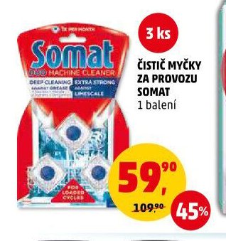 Čistič myčky za provozu Somat