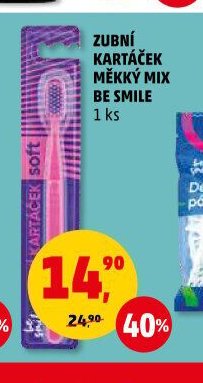 Zubní kartáček měkký mix Be Smile