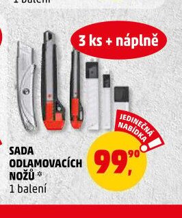 Sada odlamovacích nožů