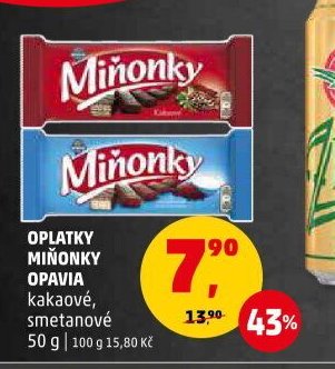 OPLATKY MIŇONKY OPAVIA