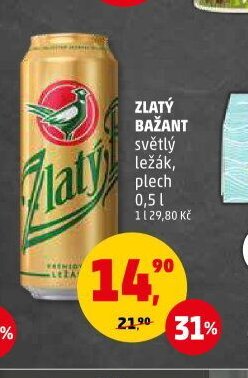 ZLATÝ BAŽANT SVĚTLÝ LEŽÁK