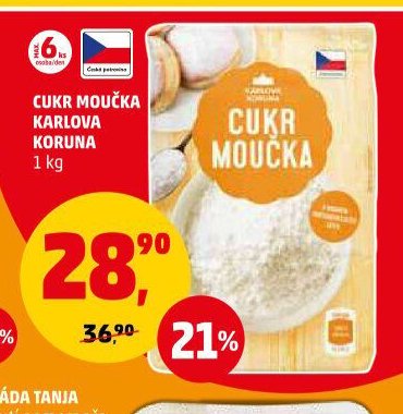 Cukr moučka Karlova koruna