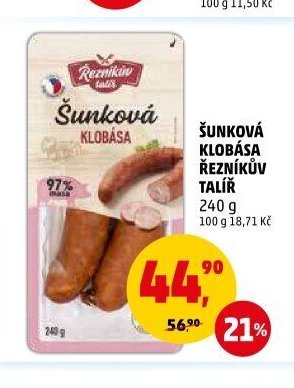 Šunková klobása Řezníkův talíř