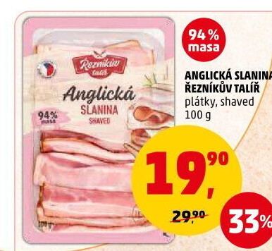 Anglická slanina Řezníkův talíř