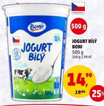 Bílý jogurt Boni