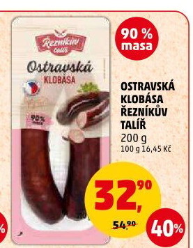 Ostravská klobása Řezníkův talíř