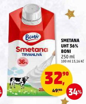 Smetana ke šlehání Boni 36%