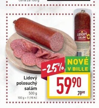 Lidový polosuchý salám