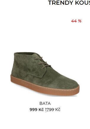 Bata olivové semišové boty
