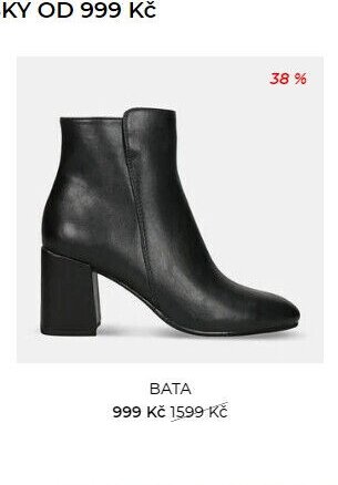 Bata černé kožené kotníkové boty