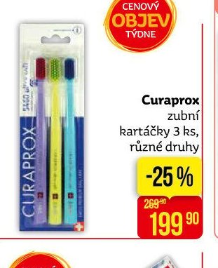 Curaprox zubní kartáčky 3 ks