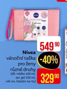 Nivea vánoční taška pro ženy různé druhy