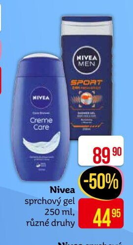 Nivea sprchový gel 250 ml, různé druhy