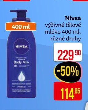 Nivea výživné tělové mléko 400 ml, různé druhy