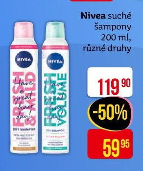Nivea suché šampony 200 ml, různé druhy