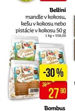 Bellini mandle v kokosu, kešu v kokosu nebo pistácie v kokosu 50 g